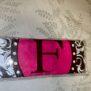 Monogram garden flag with stand